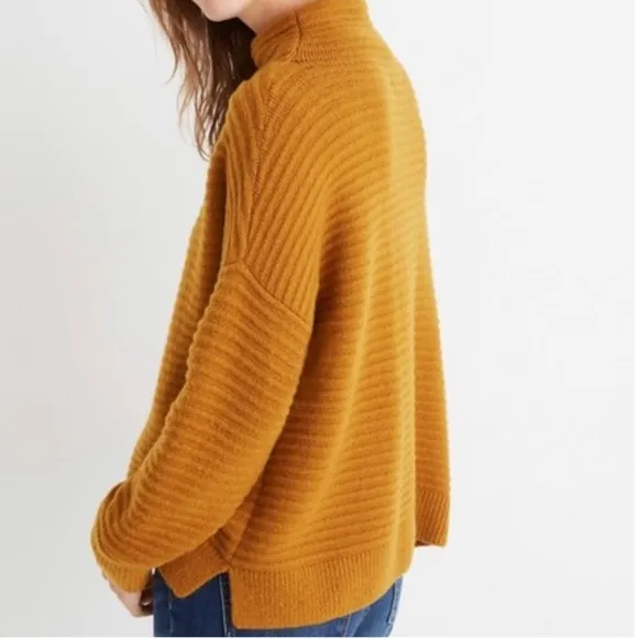 MADEWELL NWT Belmont Mockneck Coziest Yarn Long Sleeve Wool Blend Sweater