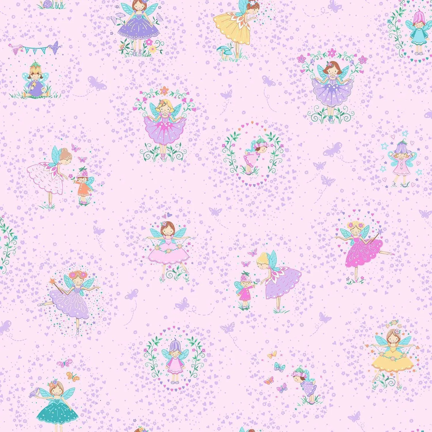 Makower Fairy Dust | Friends | Pink
