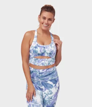 Manduka Apparel - Women's Aurora Racerback Bra - Aurora Be Bold Blue