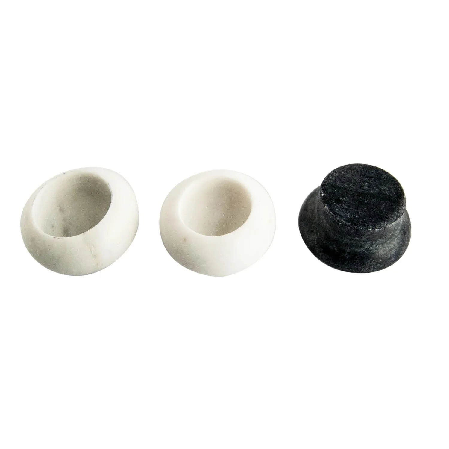 Marble Snowman Shaped Pinch Pot