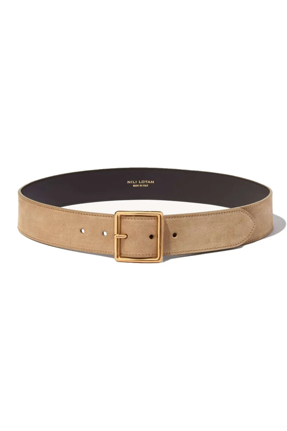 Marcela Belt in Khaki with Antique Gold Buckle