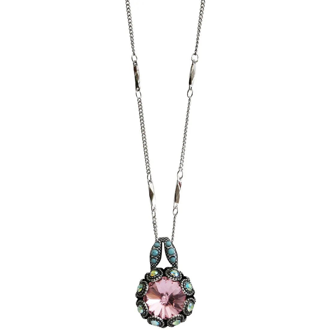 Mariana "Summer Fun" Silver Plated Lovable Embellished Rivoli Pendant Crystal Necklace, 5070 3711