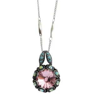 Mariana "Summer Fun" Silver Plated Lovable Embellished Rivoli Pendant Crystal Necklace, 5070 3711