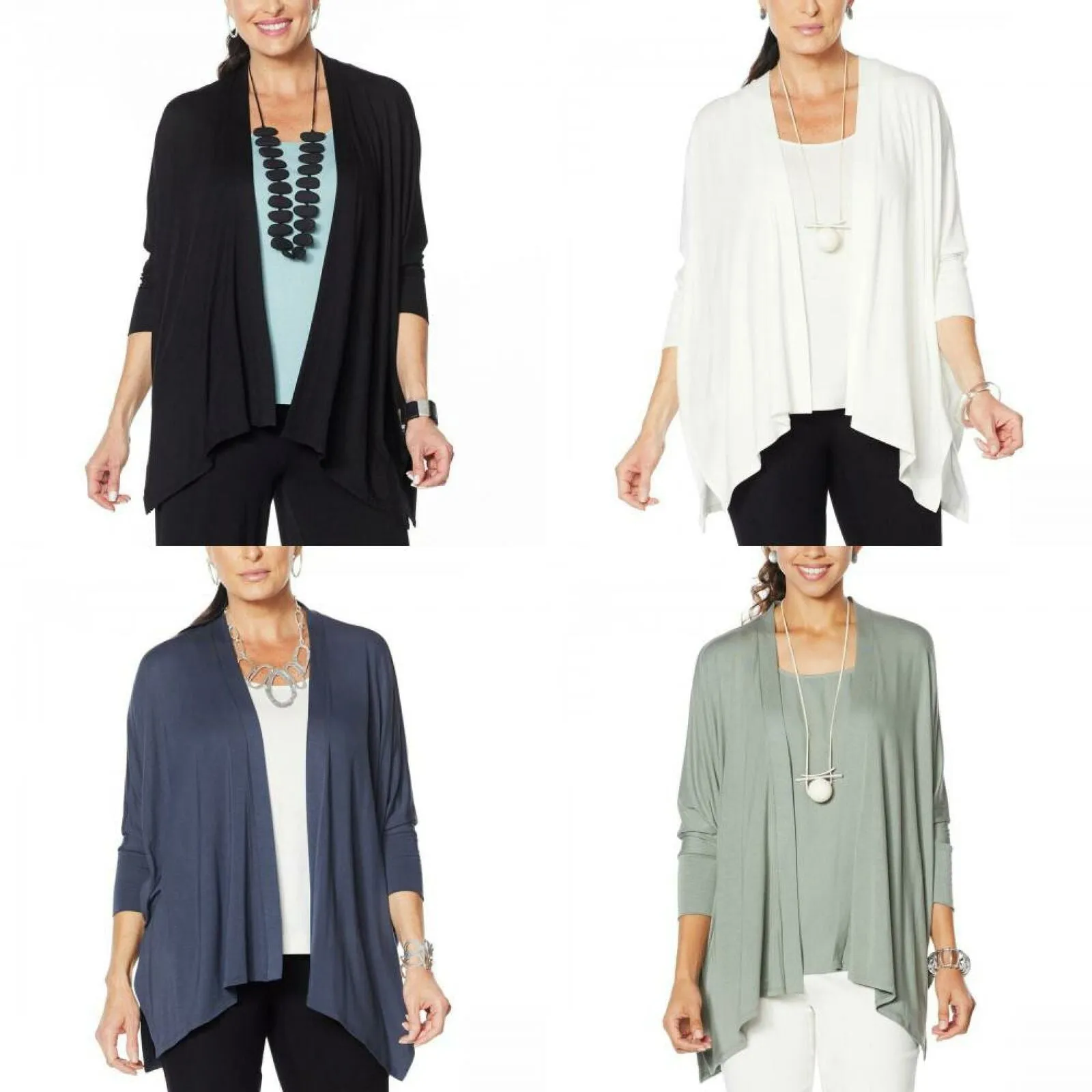 MarlaWynne WynneLayers Women's Unconstructed Open Front Knit Cardigan