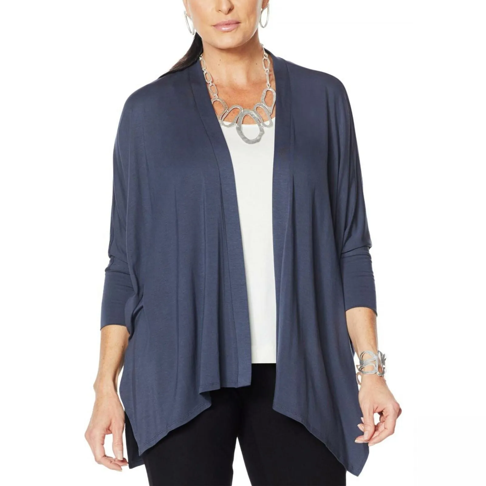 MarlaWynne WynneLayers Women's Unconstructed Open Front Knit Cardigan