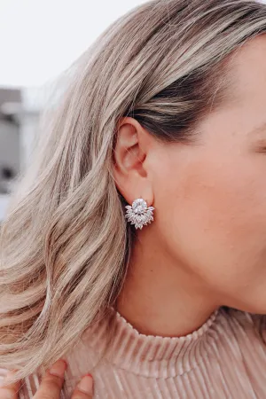 Marquise Glam Cluster Earrings - Gold