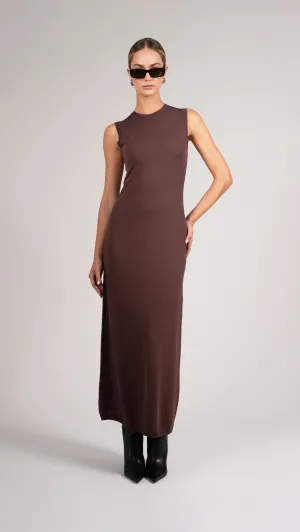 Marylin Knit Dress-Chocolate