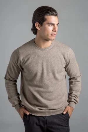 Mens Cashmere Crewneck Sweater - Brown