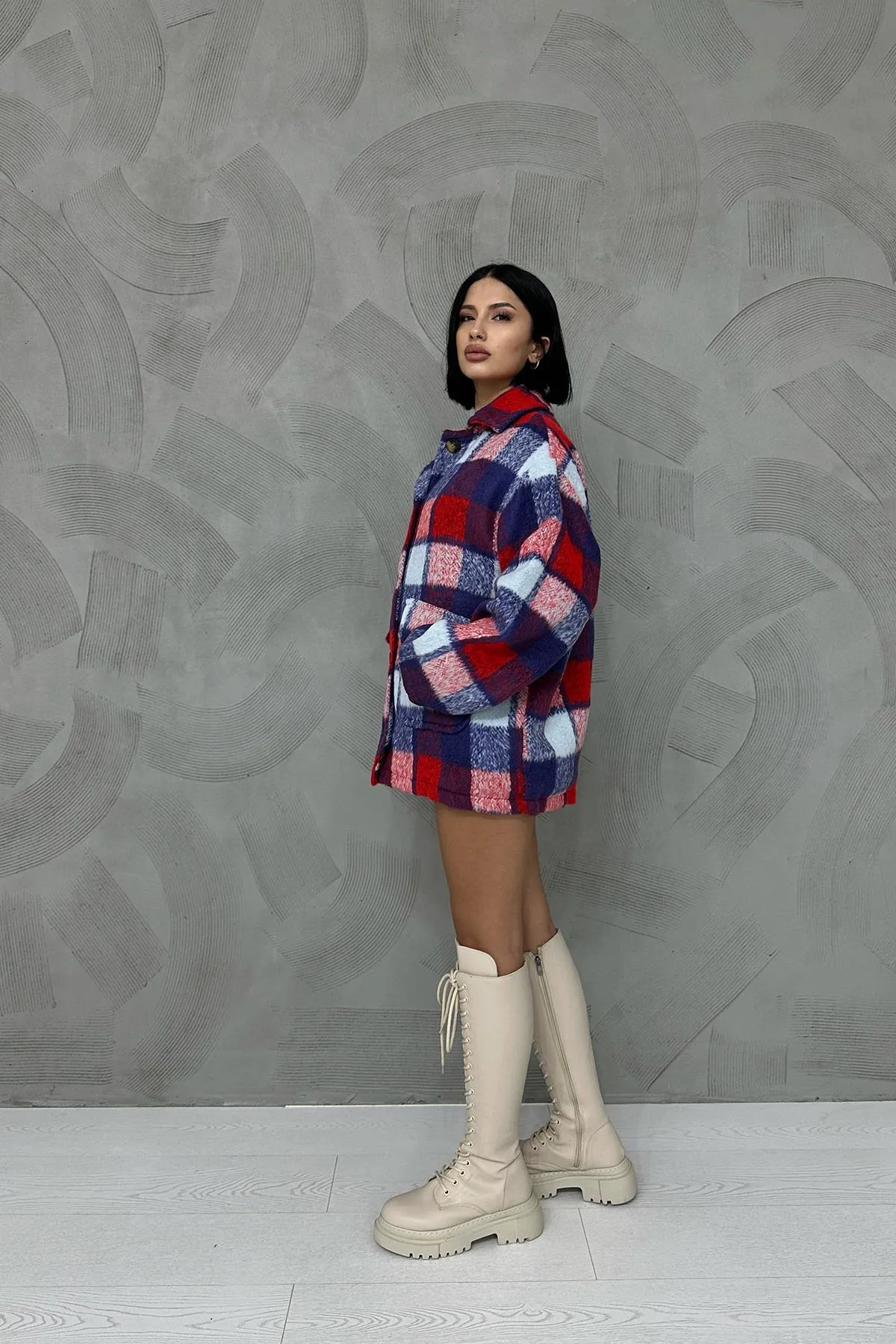Merry Plaid Coat