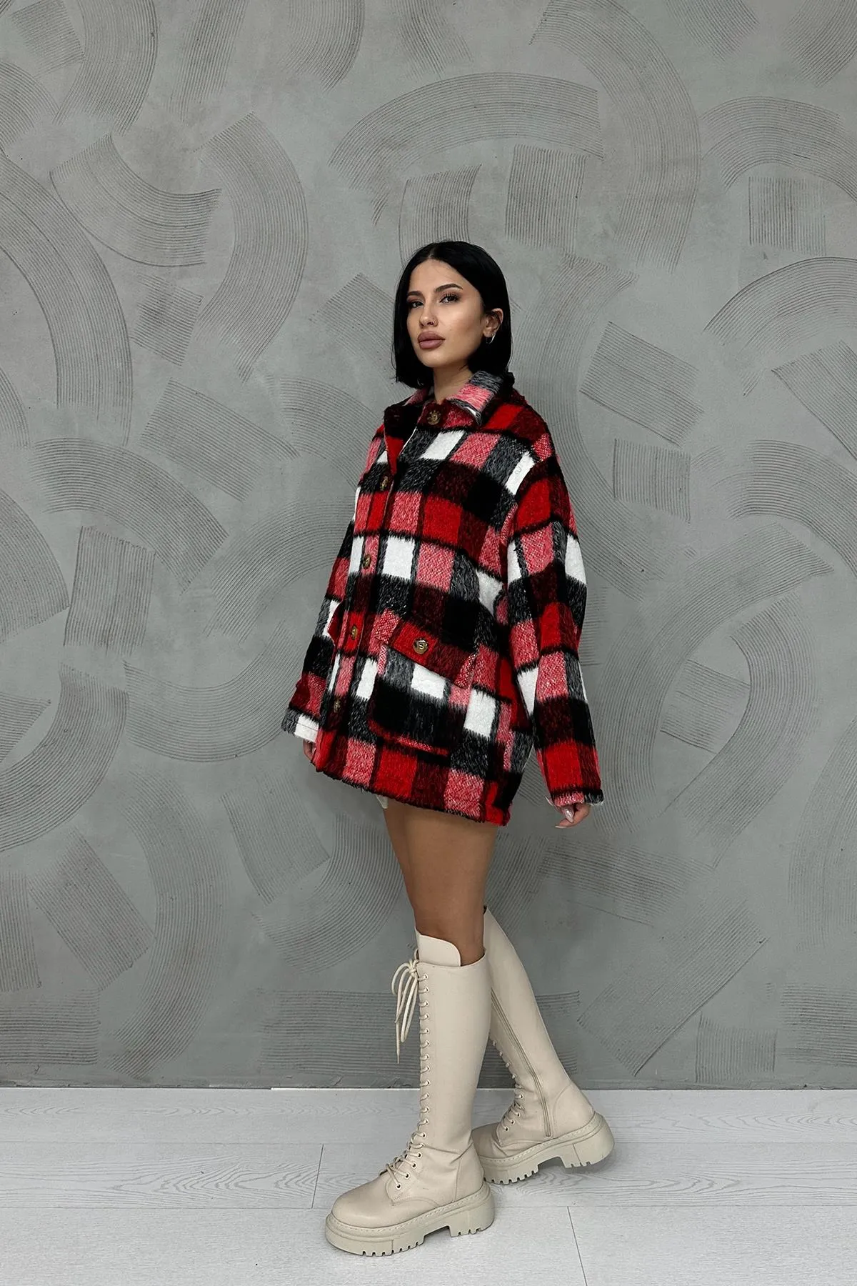 Merry Plaid Coat