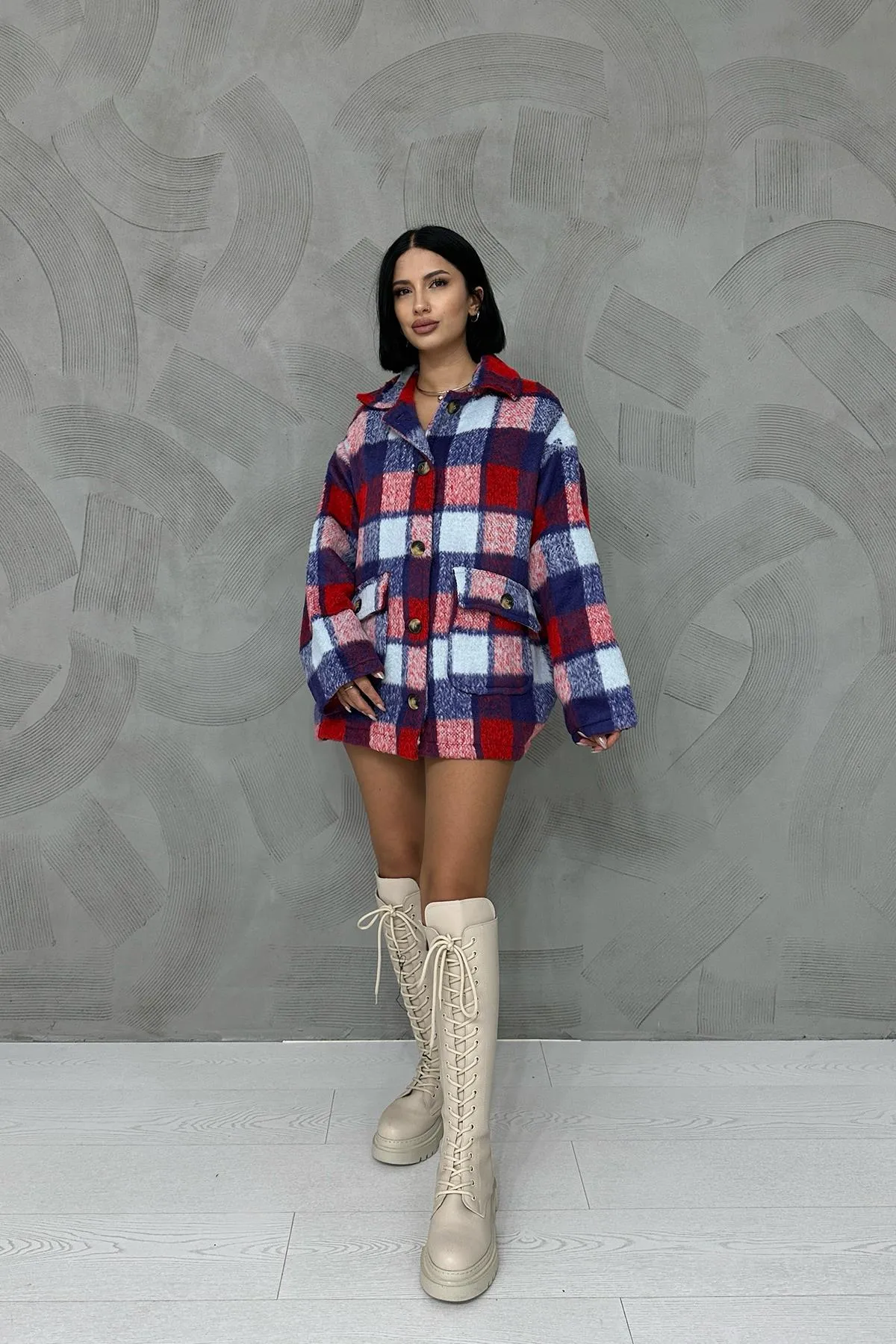 Merry Plaid Coat