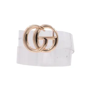 Metal Buckle Clear Strap Belt