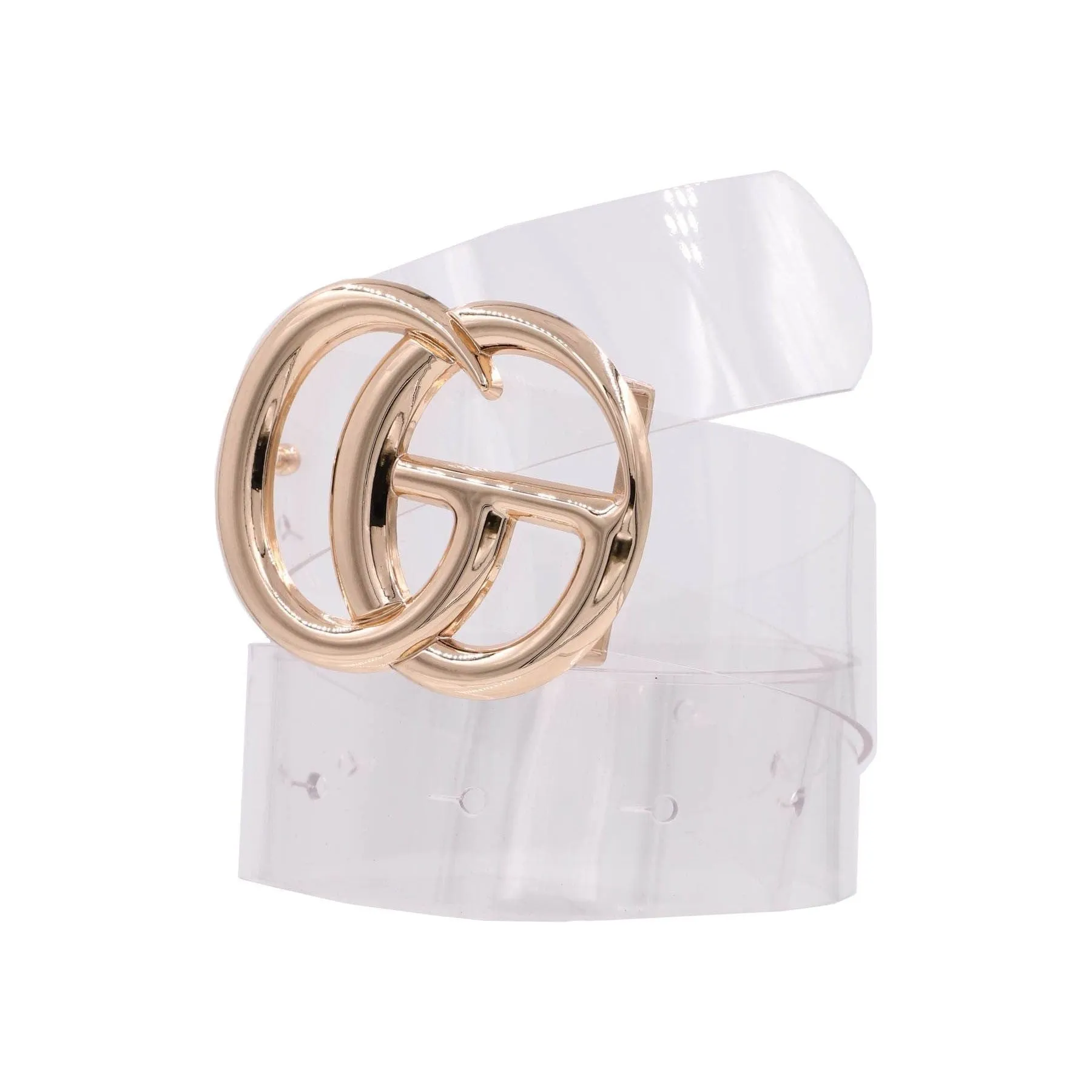 Metal Buckle Clear Strap Belt