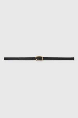 Mini Signature Link Belt - Black With Gold