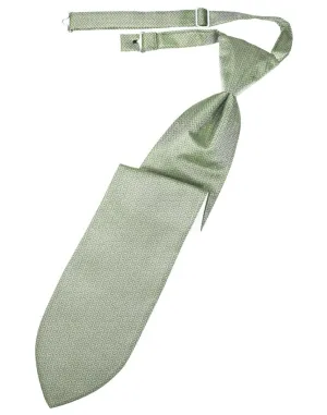 Mint Herringbone Kids Necktie