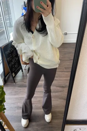 Mocha Flared Fleece Leggings