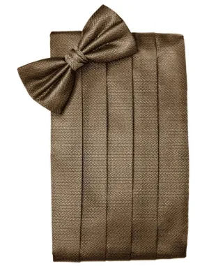 Mocha Herringbone Kids Cummerbund