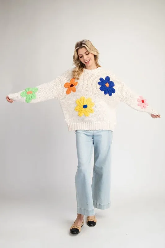 Molley Flower Point Sweater