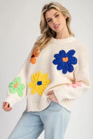 Molley Flower Point Sweater
