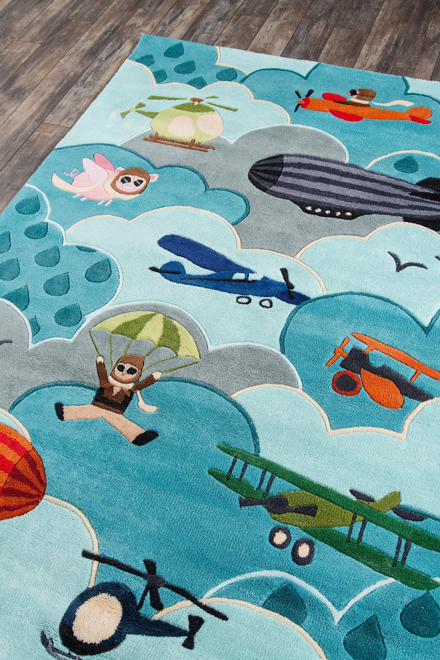 Momeni Rugs Lil' Mo Whimsy Collection Kids Themed Hand Carved