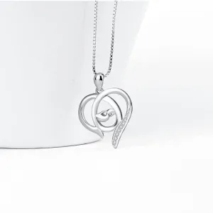 Mom’s Love Take My Hand Pendant Necklace