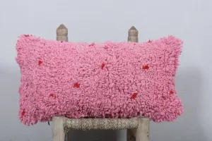 Moroccan handmade pink pillow 11.8 x 22.4 INCHES