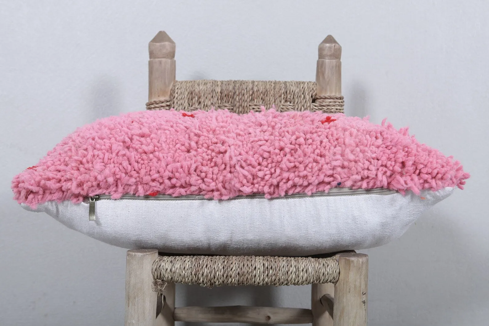 Moroccan handmade pink pillow 11.8 x 22.4 INCHES