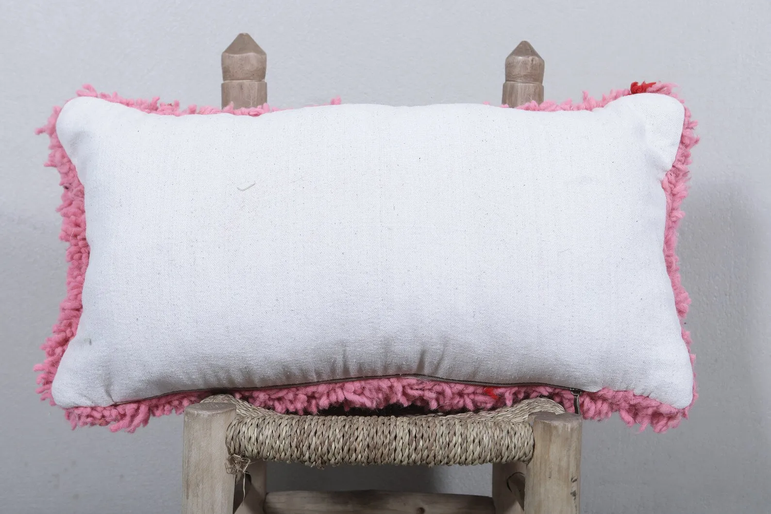 Moroccan handmade pink pillow 11.8 x 22.4 INCHES