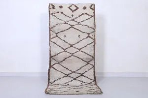 Moroccan Rug - Handwoven 2.4ft x 5.8ft | Classic Berber Diamond Design