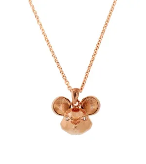 Mouse 3D Pendant / Necklace in Sterling Silver with Gemstones / VYVYD Collection