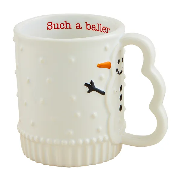 Mud Pie Christmas Figural Handle Mug