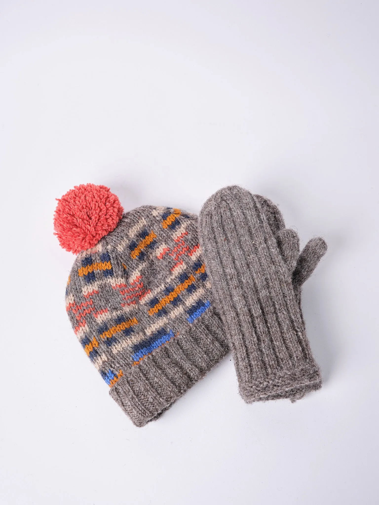 Multi-Color Pom Pom Beanie.