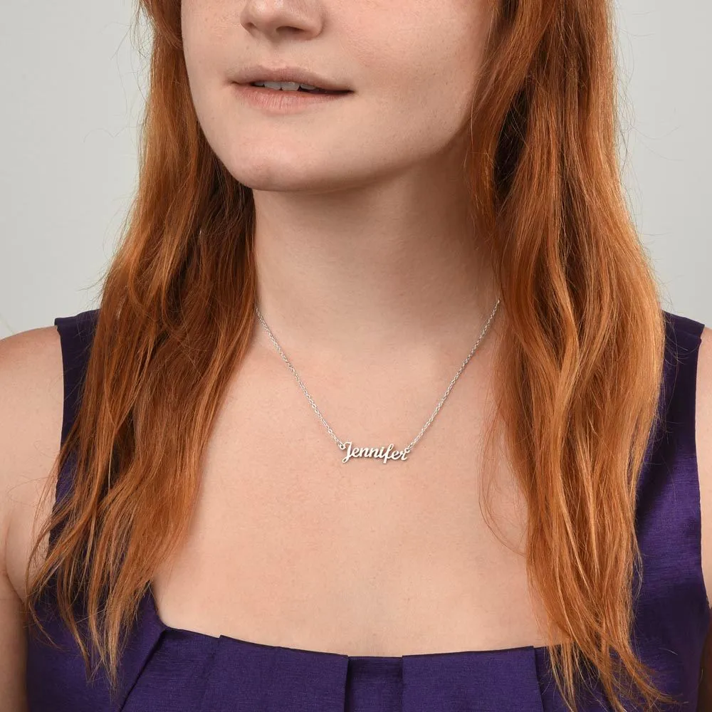 Name Necklace (Personalized) -To My Beautiful Soulmate