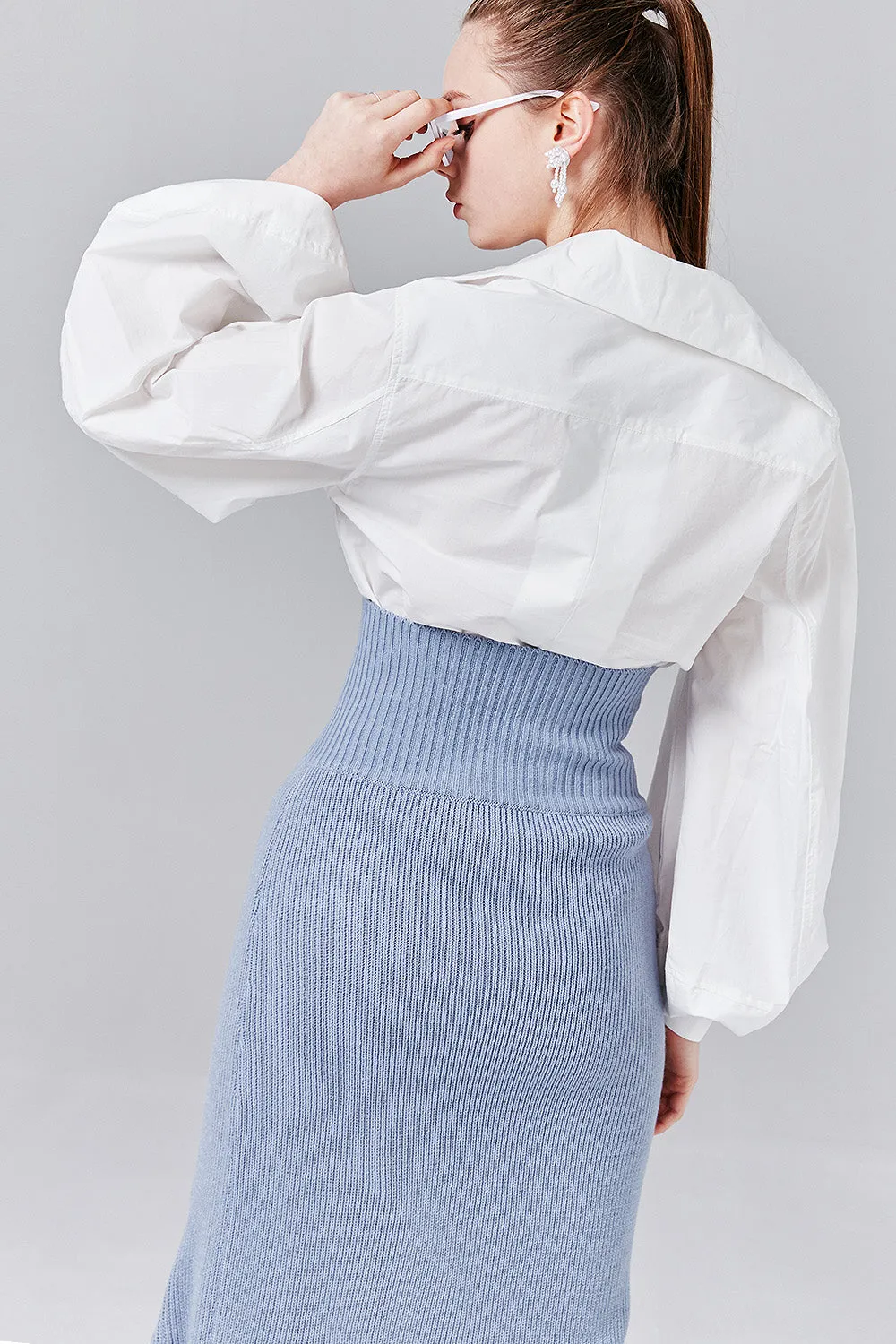 Naomi M-Slit Knit Skirt