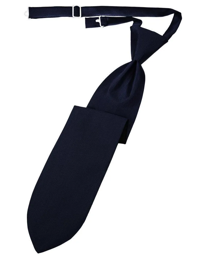 Navy Herringbone Necktie