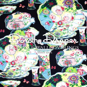 Nelson Imari Plate Black Fabric