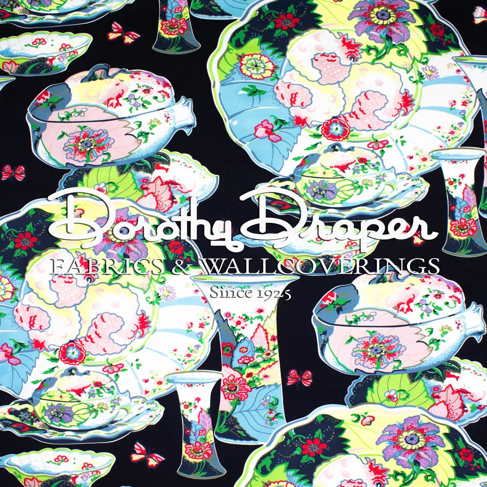 Nelson Imari Plate Black Fabric