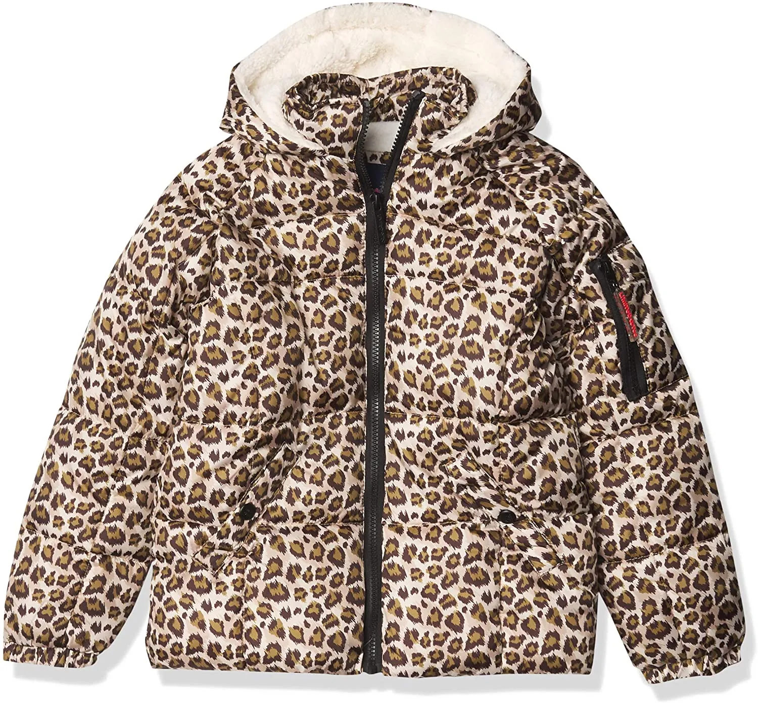 New Nordstrom! Limited Too Kids Girls' Puffer Jacket W/Sherpa Fleece, Sz 7/8! Super chic & cute!