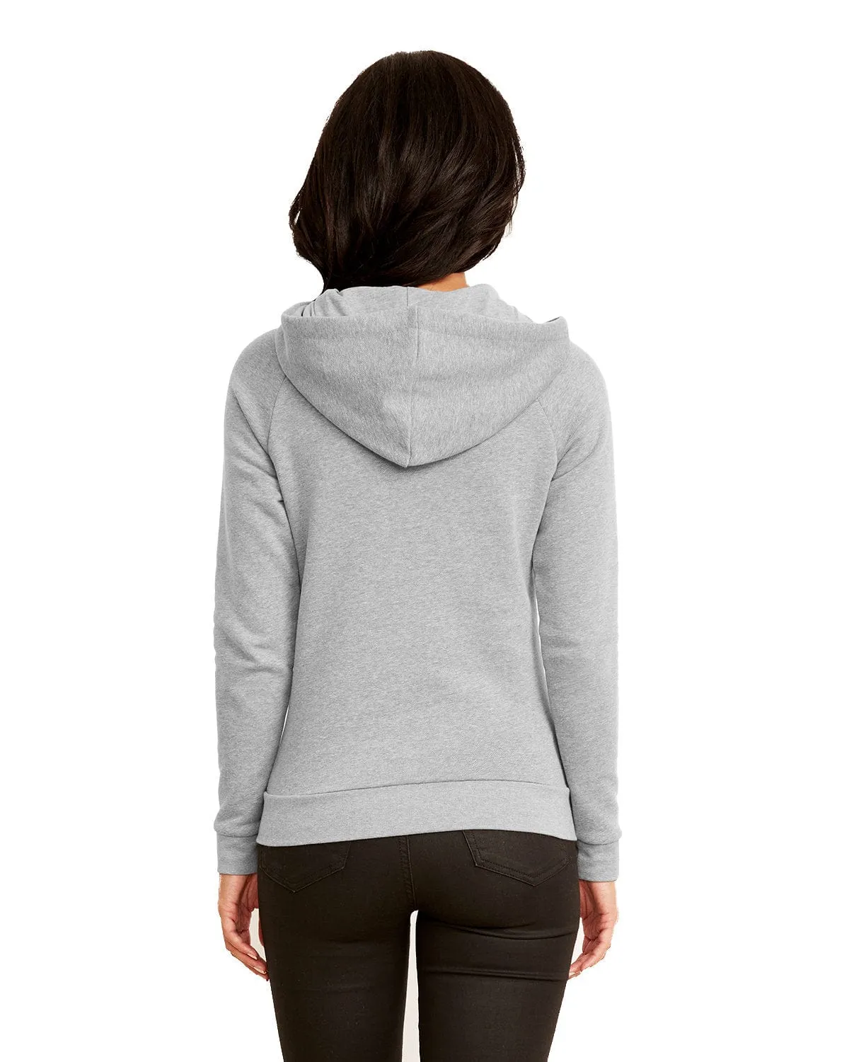 Next Level Apparel Ladie's Malibu Raglan Full-Zip Hooded Sweatshirt