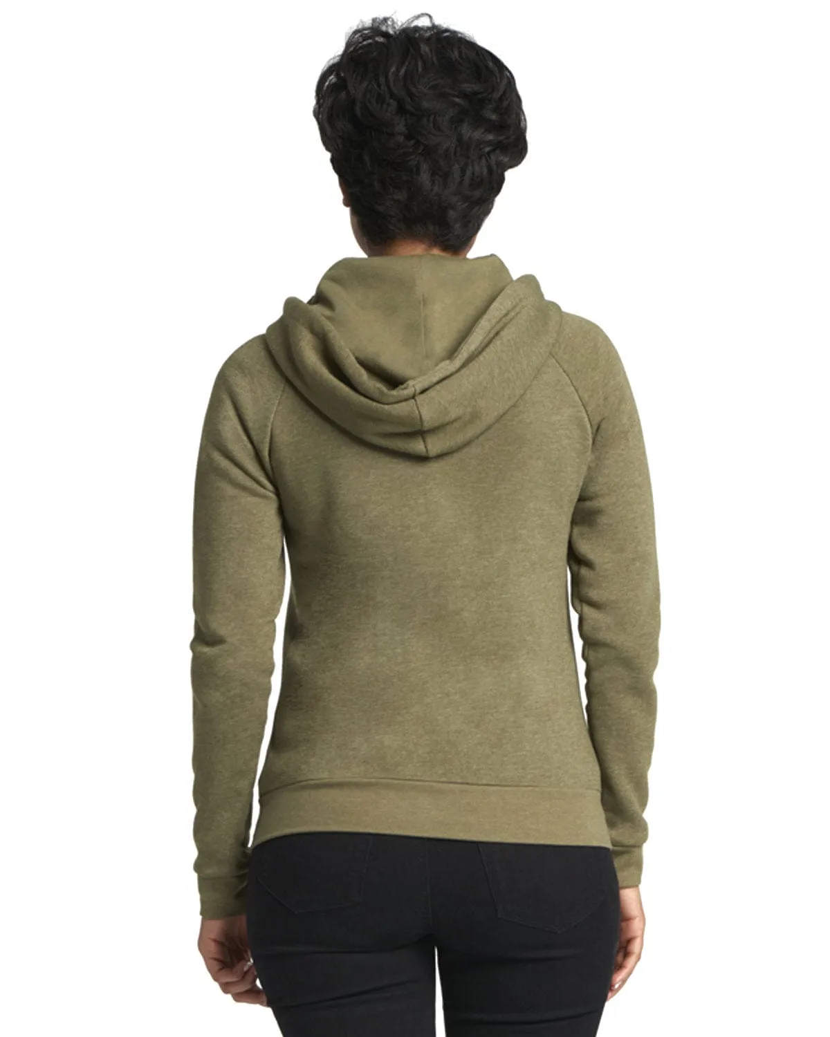 Next Level Apparel Ladie's Malibu Raglan Full-Zip Hooded Sweatshirt