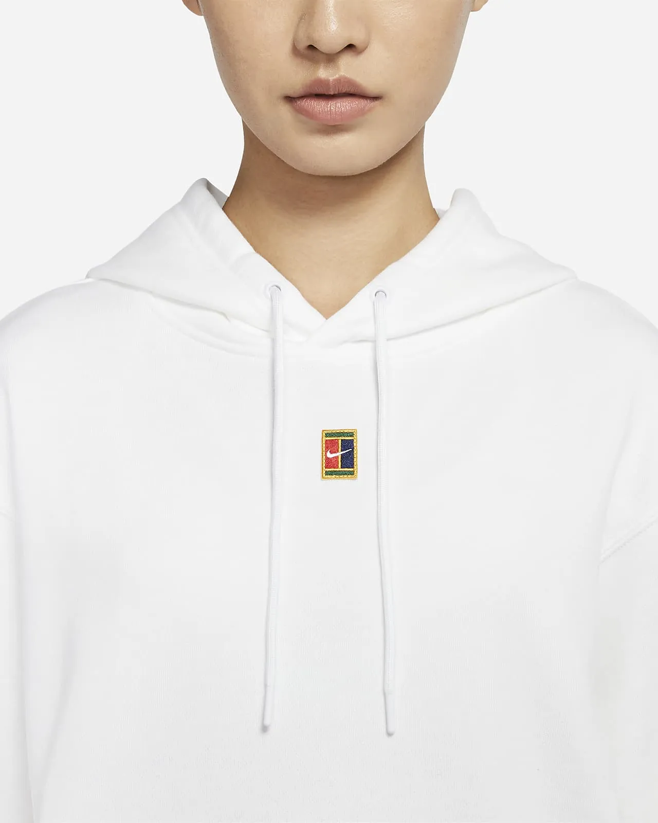 Nike Court Women's Fleece Tennis Hoodie (White or Pink)