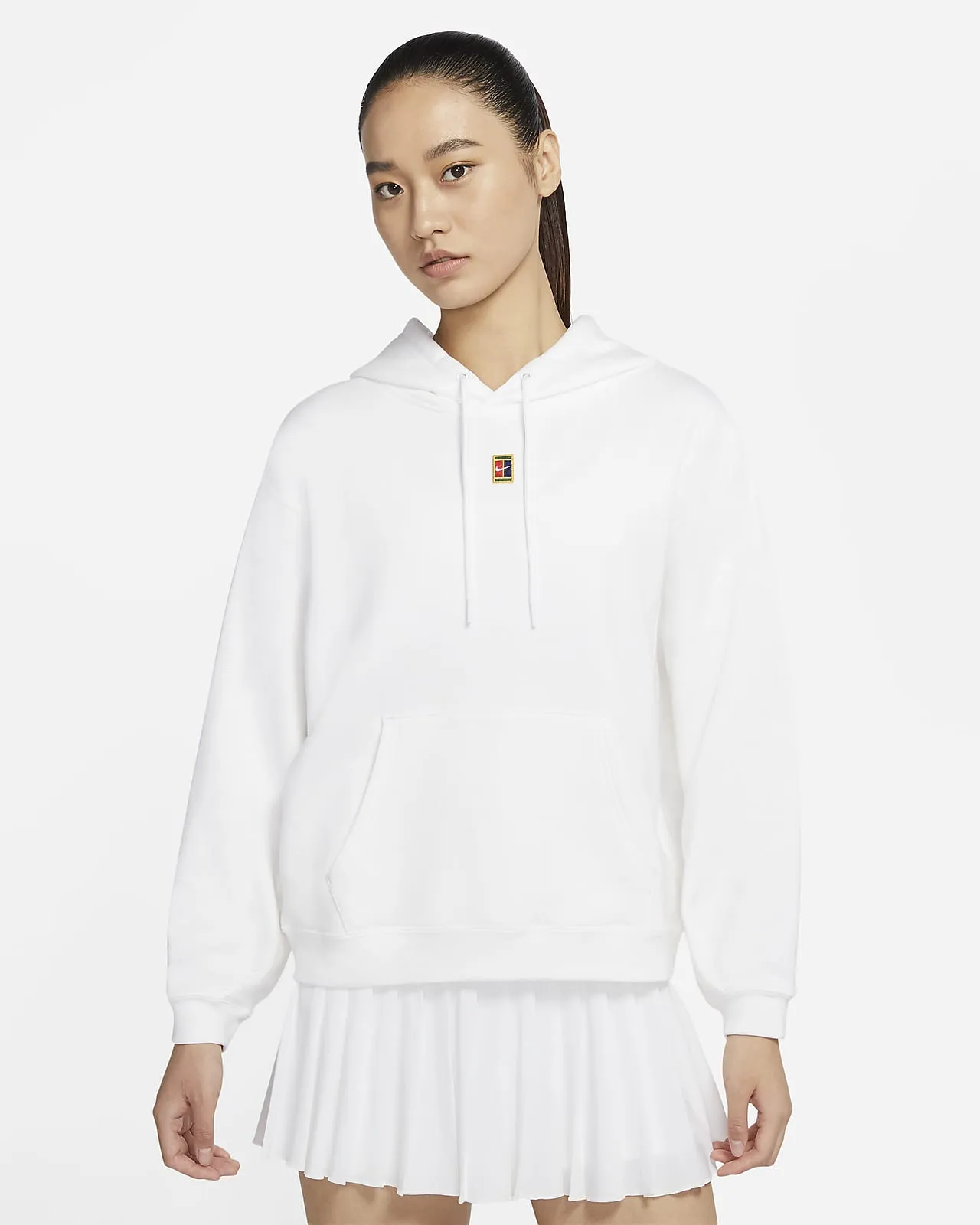 Nike Court Women's Fleece Tennis Hoodie (White or Pink)