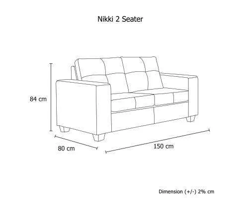 Nikki Sofa Black 2 Seater