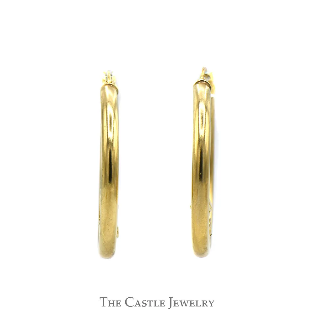 Noah's Ark Hoop Earrings in 14k Yellow Gold
