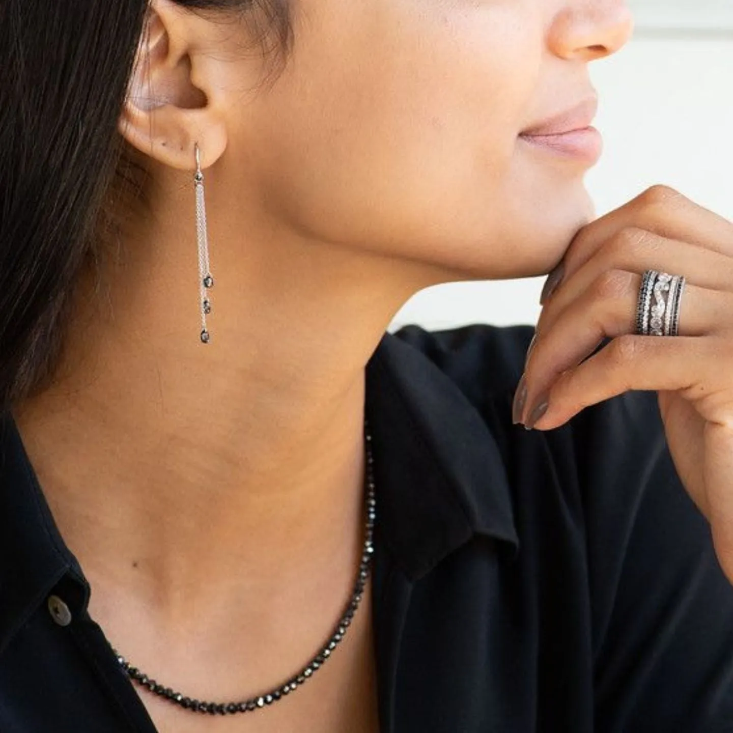 Noir Large Black Diamond Necklace