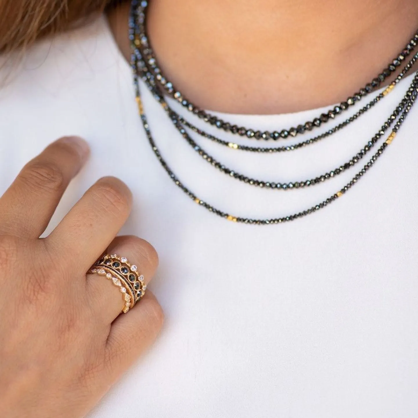 Noir Large Black Diamond Necklace