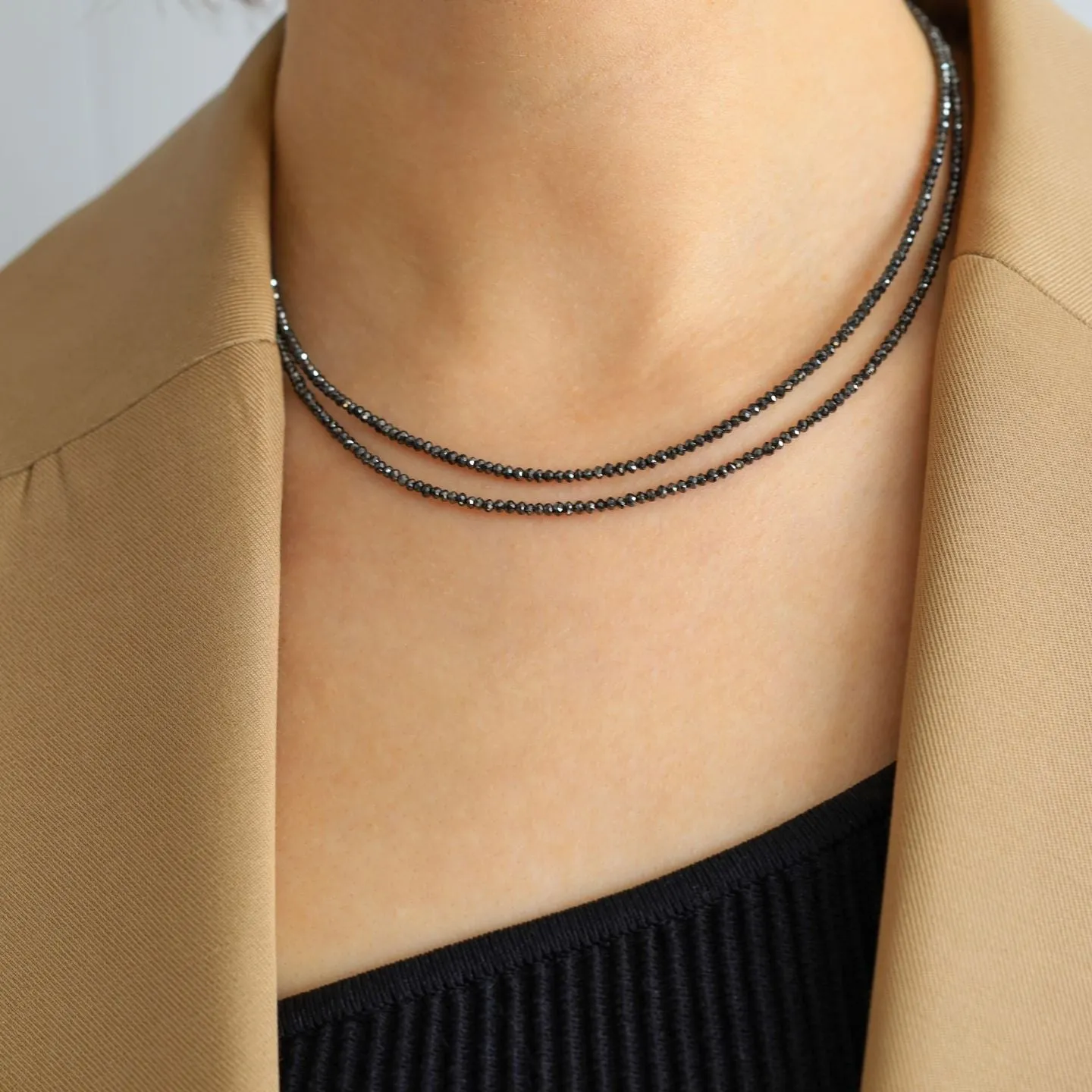 Noir Small Black Diamond Necklace