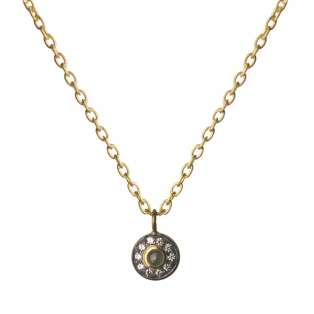 Nouveau Classic Crystal Halo Pendant Necklace