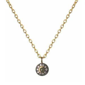 Nouveau Classic Crystal Halo Pendant Necklace