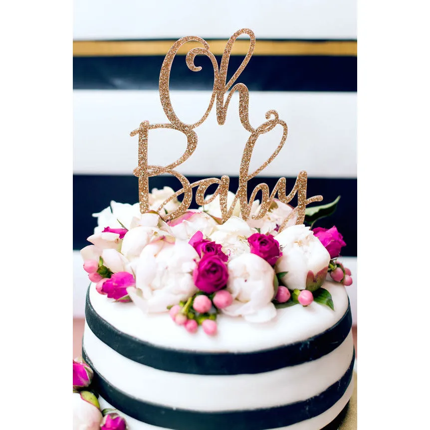 Oh Baby Shower Cake Topper